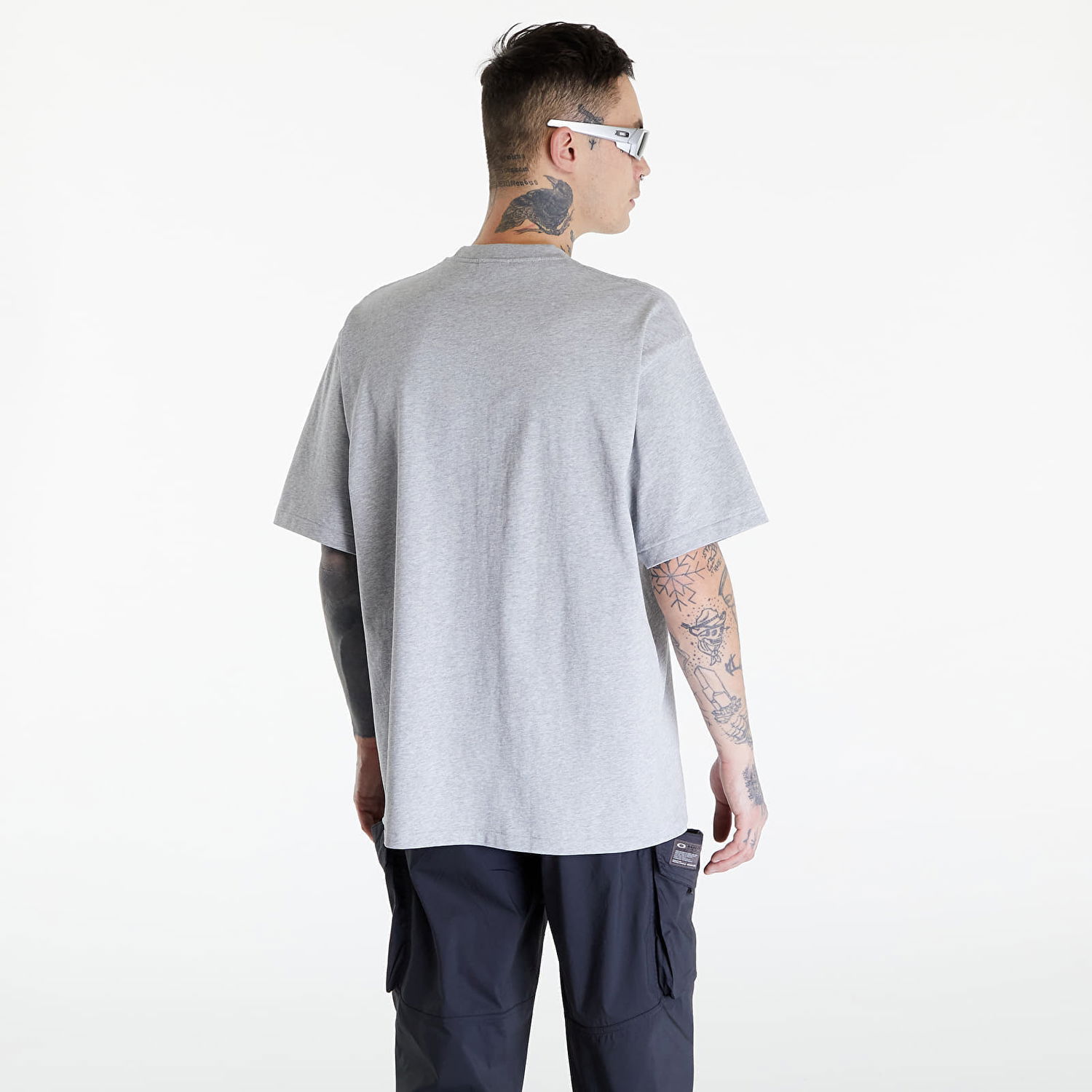 T-shirt BAPE A BATHING APE Flora Big Ape Head Relaxed Fit Tee Gray Grå | 001TEK301312M GRA, 1