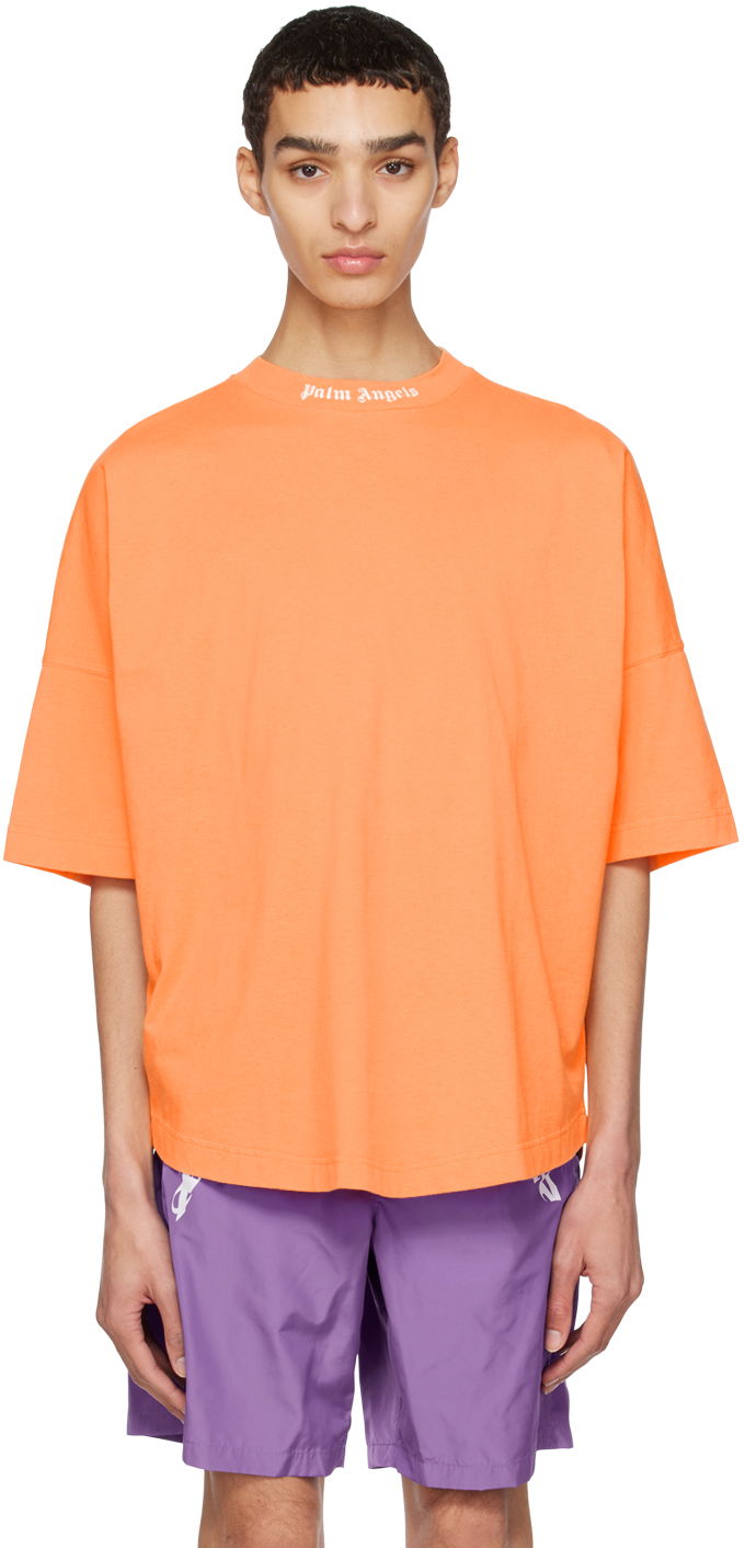 T-shirt Palm Angels Orange Oversized Orange | PMAA002C99JER0062301, 0