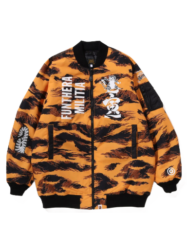 Jakke BAPE Tiger Camo Long MA-1 Jacket Orange | 1I70-141-001