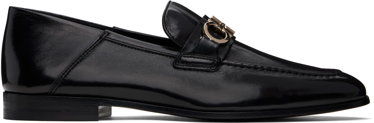 Sneakers og sko FERRAGAMO Salvatore Ferragamo Hybrid Gancini Ornament Loafers Sort | 778971, 0