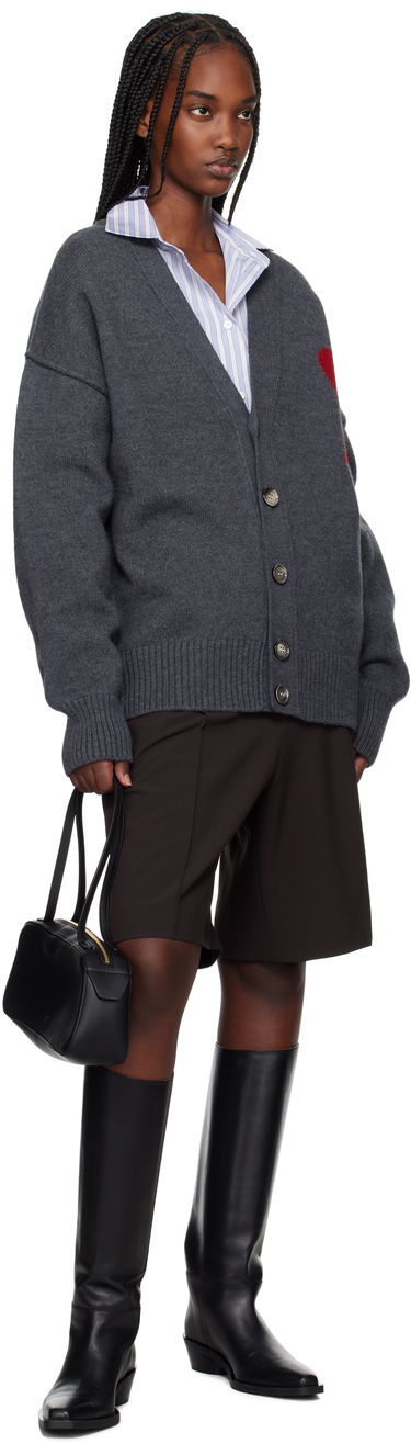 Sweater AMI Cardigan Grå | BFUKC006.018, 3