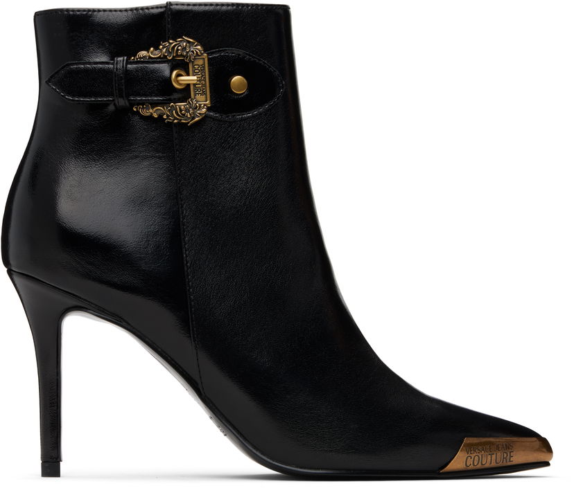 Sneakers og sko Versace Jeans Couture Logo Plaque Ankle Boots Sort | E79VA3S57_EZSC35