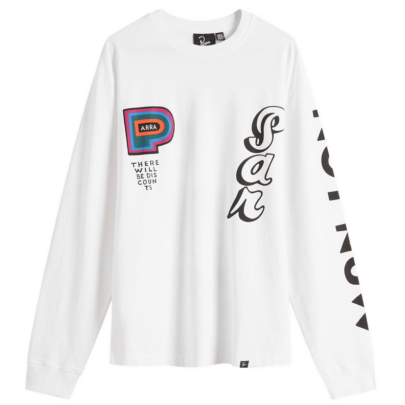 T-shirt By Parra Parra Long Sleeve T-Shirt There Will Be Discounts Hvid | 53430-WHT