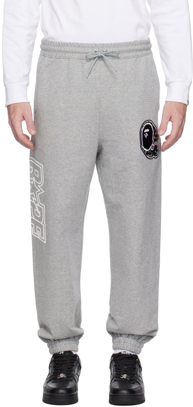 Joggingbukser BAPE Patchwork Sweatpants Grå | 001PTJ301007M, 0