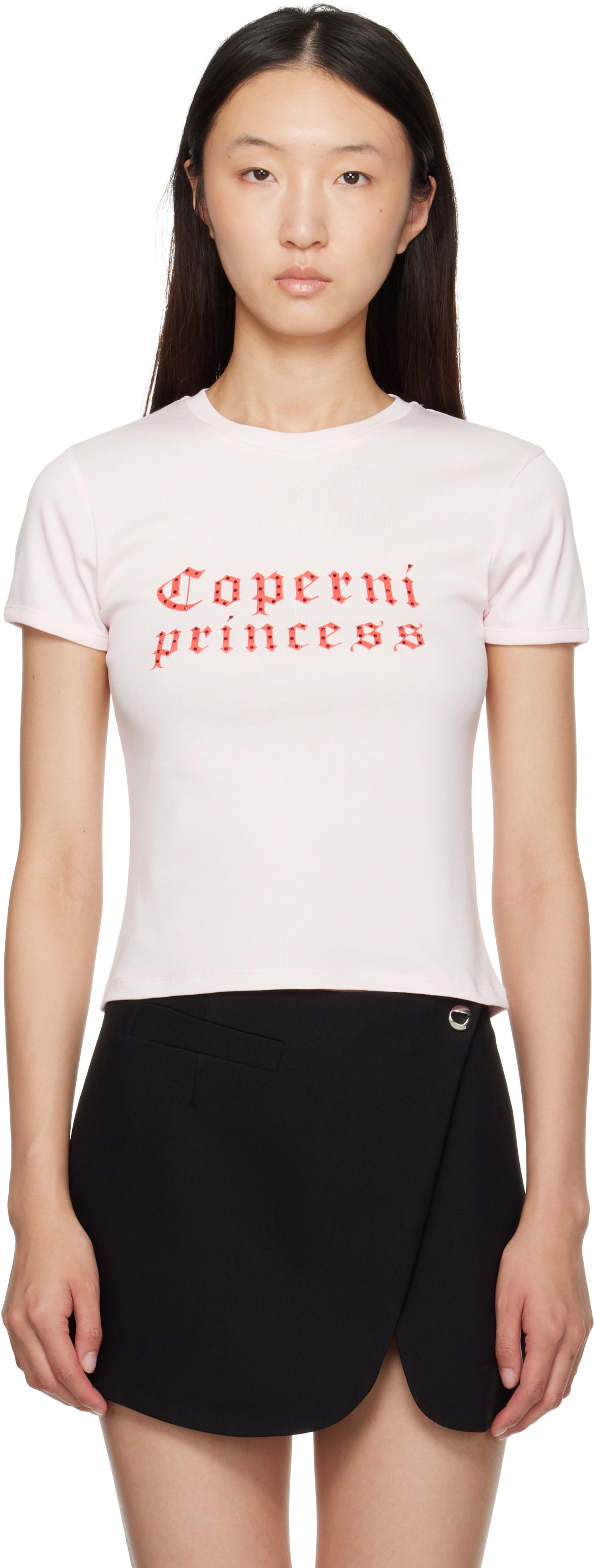 T-shirt Coperni Coperni Princess Slim-Fit T-Shirt Lyserød | DJS07F5017, 0