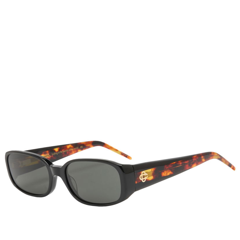Solbriller Casablanca Casablanca Oval Stripe Acetate Sunglasses Brun | EW-078-01-BLTQ