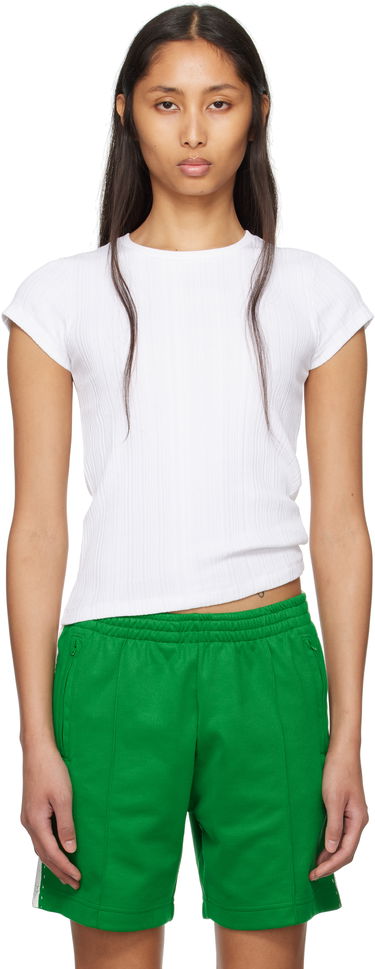 T-shirt RE/DONE Hanes Edition 60s Slim Ribbed T-shirt Grøn | 865-02WSLIMTE, 0