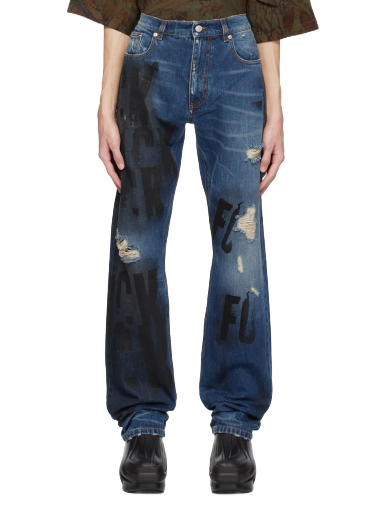 Jeans 1017 ALYX 9SM Mark Flood Edition Jeans Mørkeblå | AAUPA0416FA01