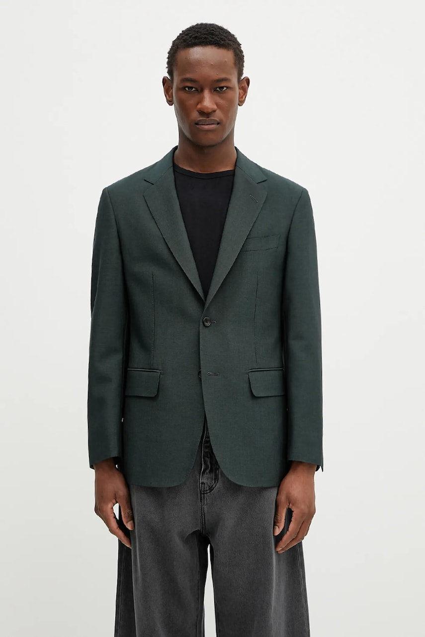 Jakke WACKO MARIA Wacko Maria Single Breasted Wool Blazer Grøn | 24FW.WMO.SU06, 0
