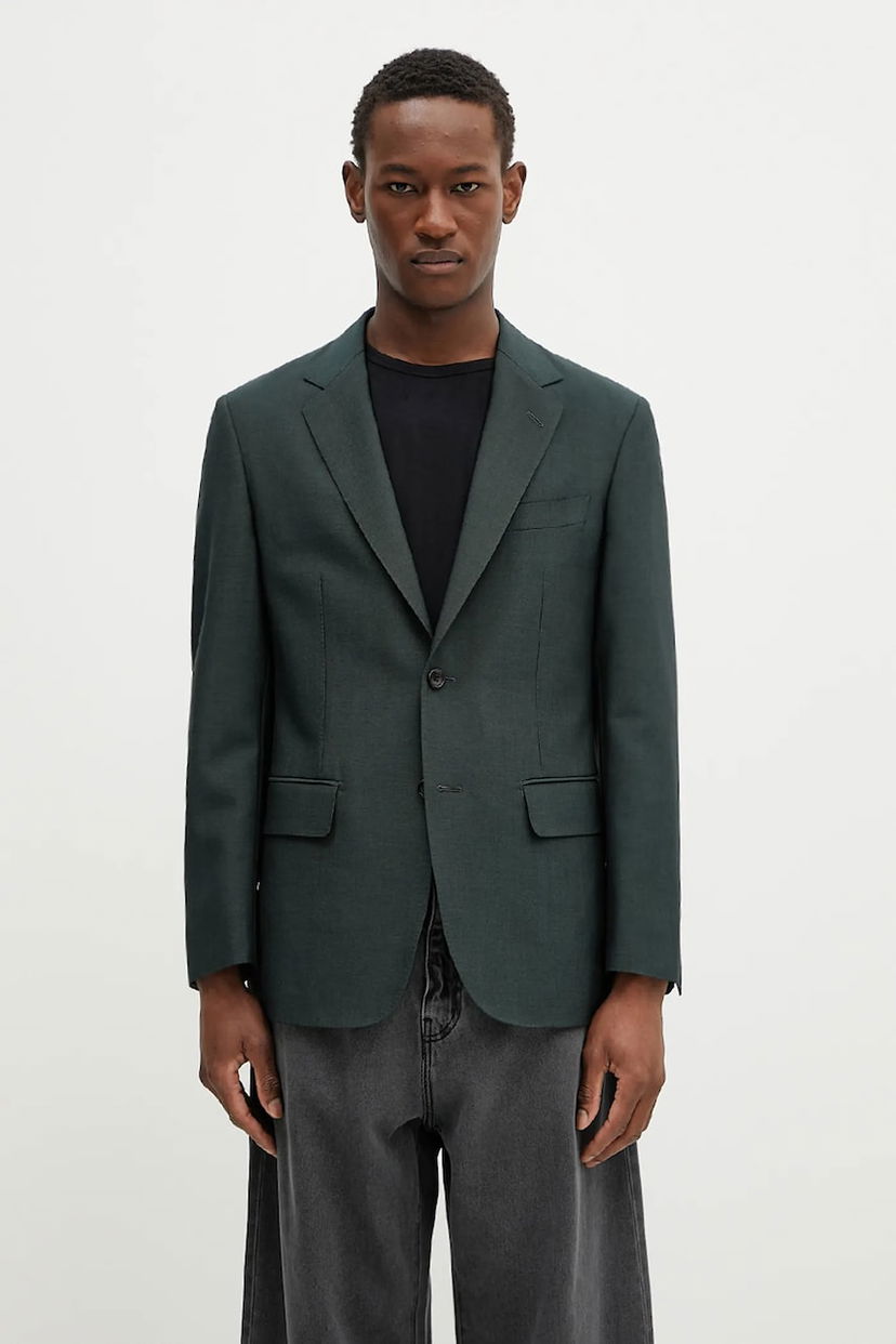 Jakke WACKO MARIA Wacko Maria Single Breasted Wool Blazer Grøn | 24FW.WMO.SU06