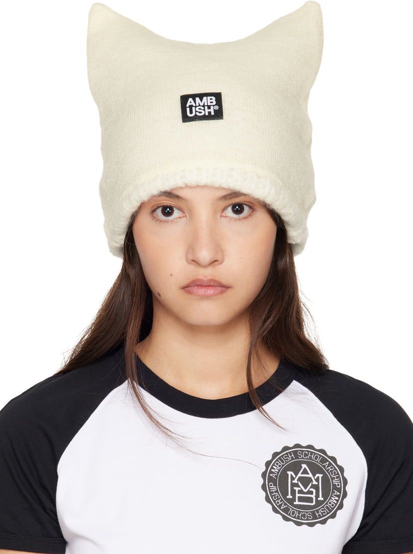 Beanie Ambush Exclusive Rave Beanie Beige | BWLC003F24KNI0013100