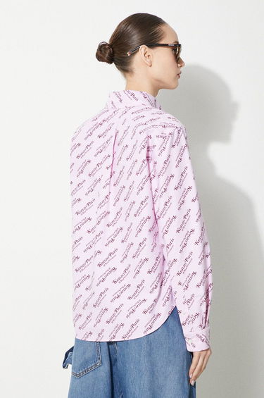 Skjorte KENZO Kenzo Printed Slim Fit Shirt Lyserød | FE52CH0879D2.30, 2
