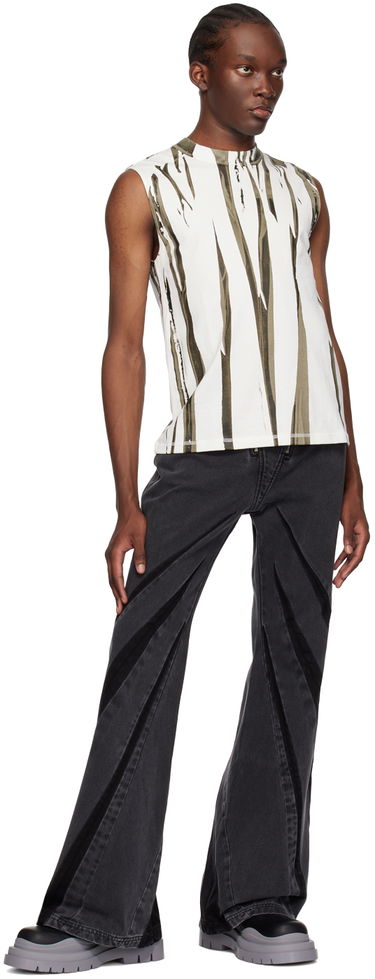 Tanktop Dion Lee Fang Print Sleeveless Top Hvid | C3142P23, 3