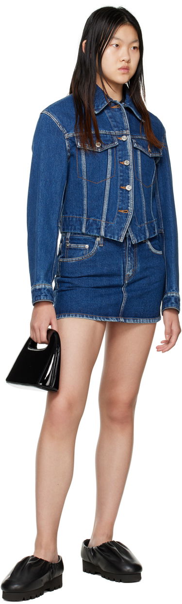 Nederdel We11done We11done Faded Denim Miniskirt Blå | WD-DS3-22-372-W-BL, 3