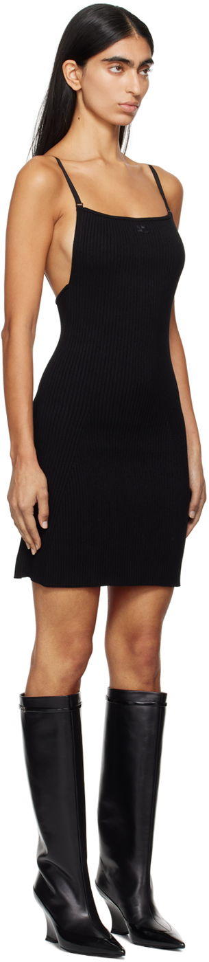Kjole Courrèges Ribbed Mini Dress Sort | 324MRO441FI0001, 1
