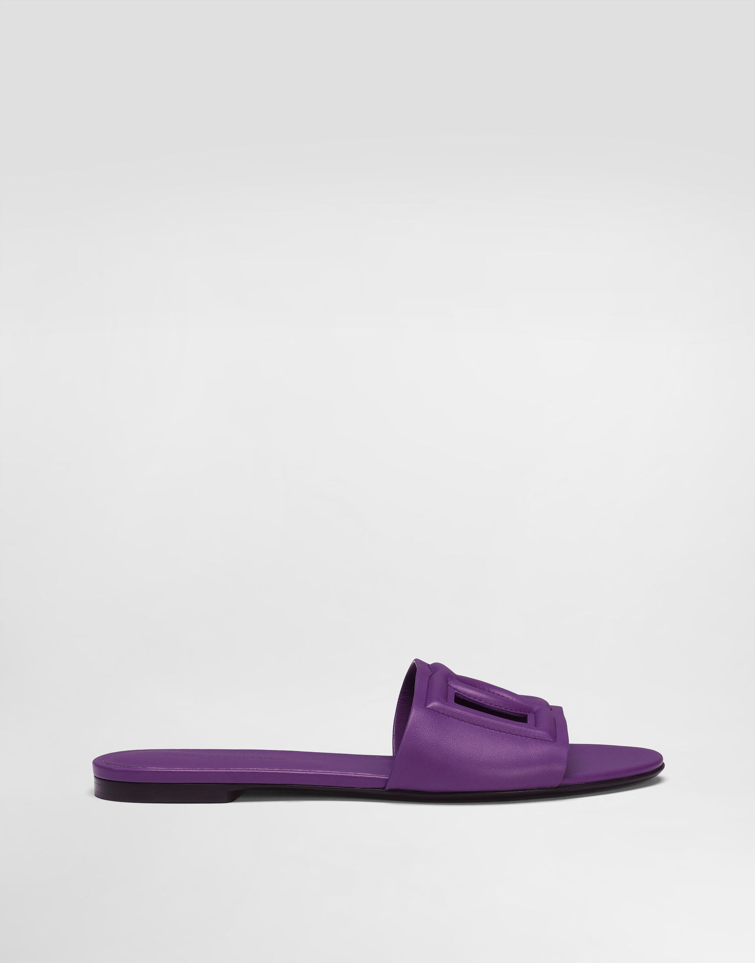 Tilbehør Dolce & Gabbana Dolce & Gabbana Calfskin Slides Lilla | CQ0436AY3298H438, 0