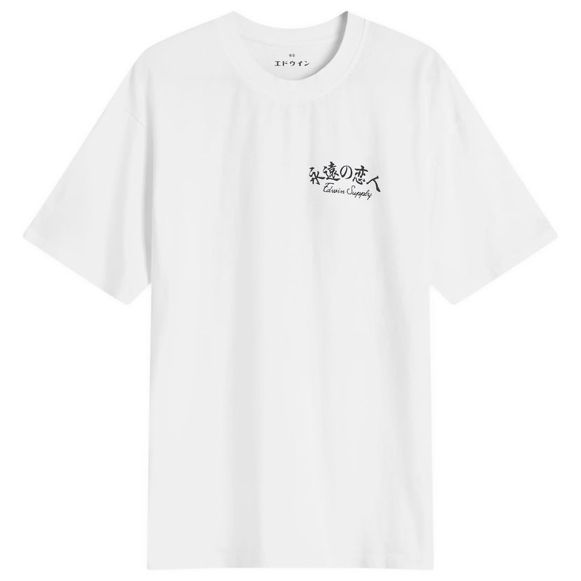 T-shirt EDWIN Forever Lover Graphic T-Shirt, Size Large Hvid | I035008-0267