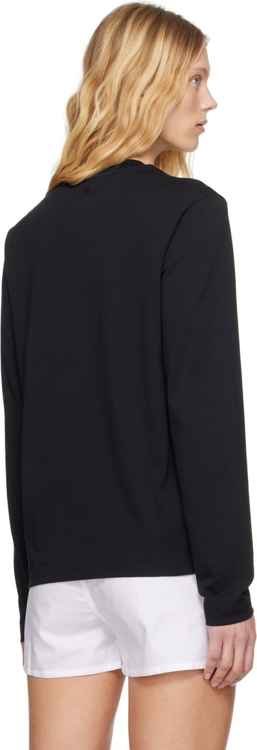 T-shirt AMI AMI de Coeur Long Sleeve T-Shirt Sort | BFUTS235.724, 2