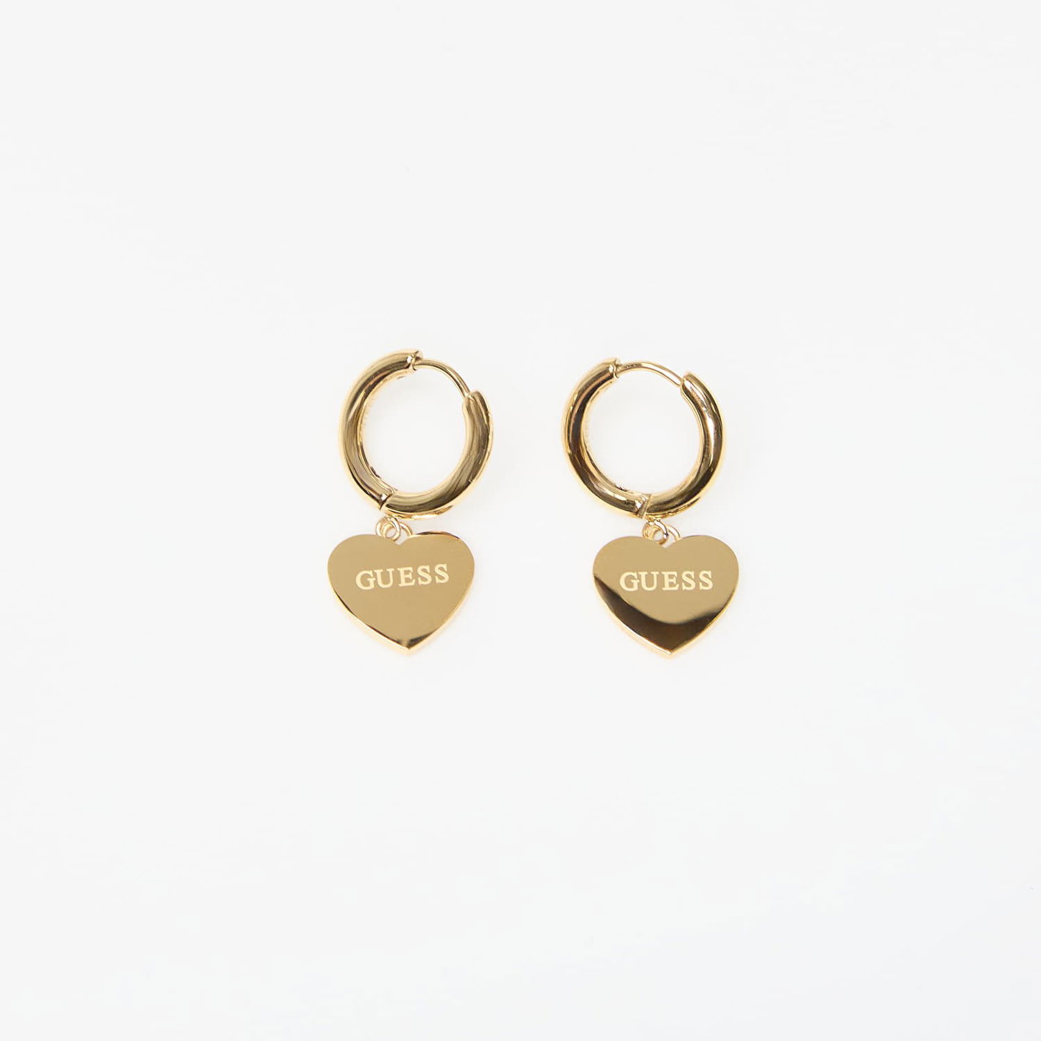 Øreringe GUESS Huggie Me Heart Charm Hoop Earrings with Crystal Detail Gul | JUBE03145JWYG-GOLD, 1