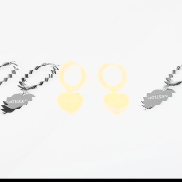 Øreringe GUESS Huggie Me Heart Charm Hoop Earrings with Crystal Detail Gul | JUBE03145JWYG-GOLD, 1