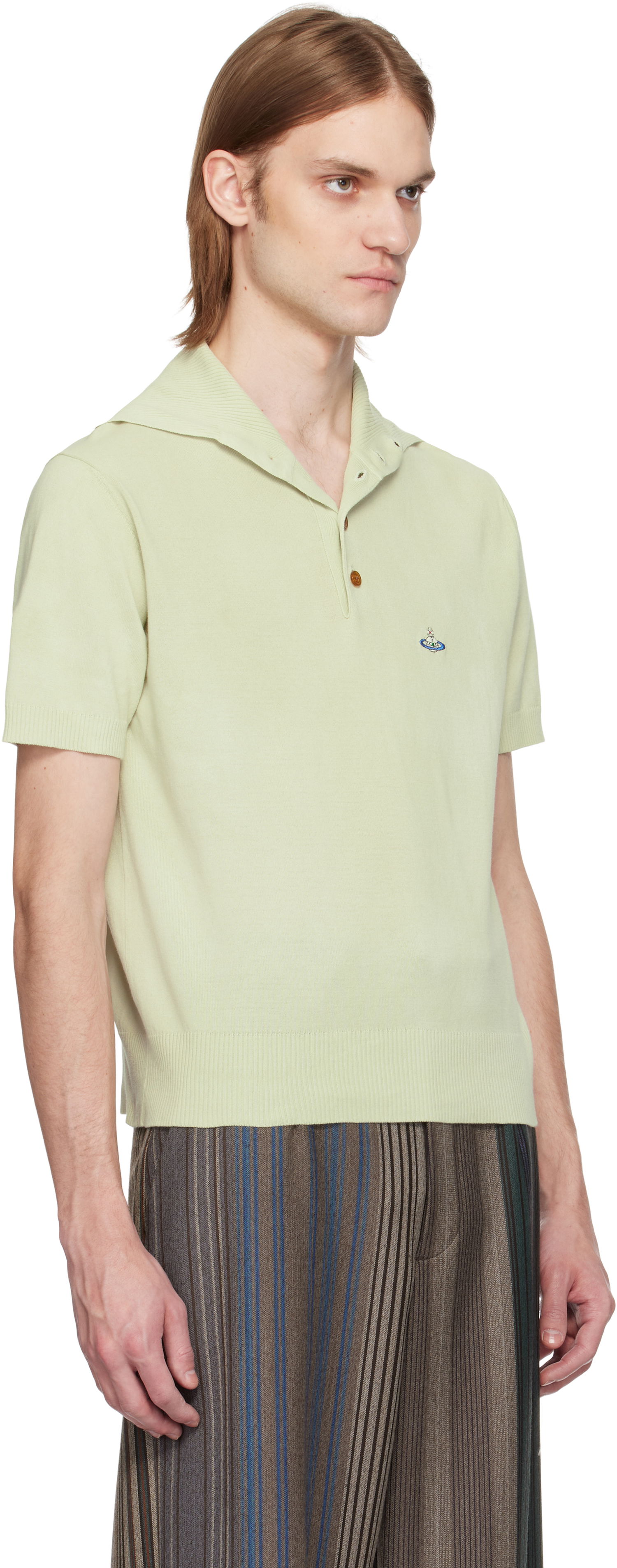 Polo skjorte Vivienne Westwood Vivienne Westwood Alex Knit Polo Shirt Grøn | 2701001P-Y003K-, 1