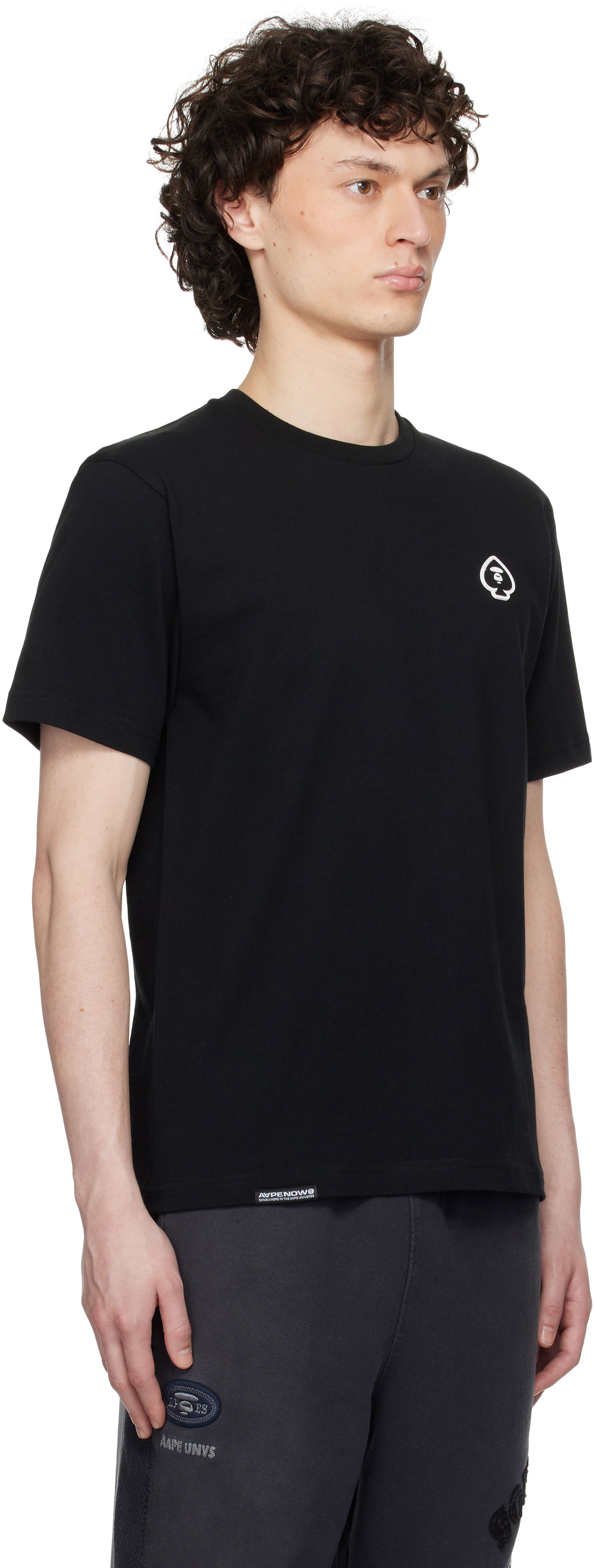 T-shirt AAPE by A Bathing Ape AAPE by A Bathing Ape Spades 'AAPE Now' T-Shirt Sort | AAPTEM1599XXNBKX, 1