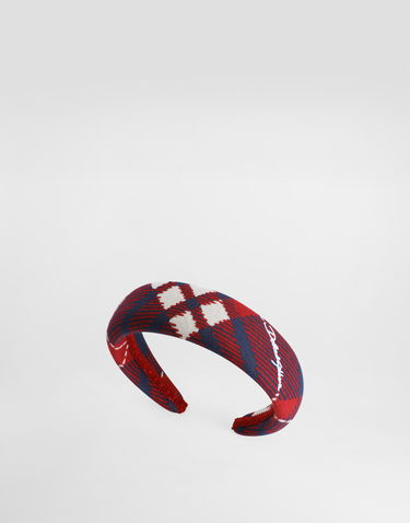 Tilbehør Dolce & Gabbana Dolce & Gabbana Tartan-Print Padded Headband Flerfarvet | LB3L54ISMKMHD5QB, 2