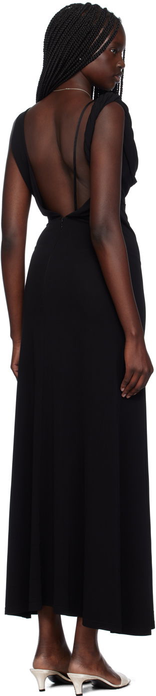 Kjole TOTEME Twist Drape Maxi Dress Sort | 243-WRD2970-FB0162, 2