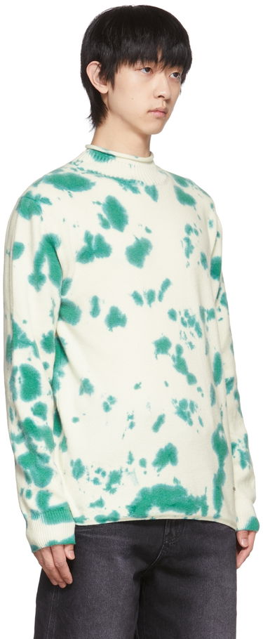 Sweater We11done Tie-Dye Mock Neck Sweater Grøn | WD-KT1-22-604-U-GR, 1