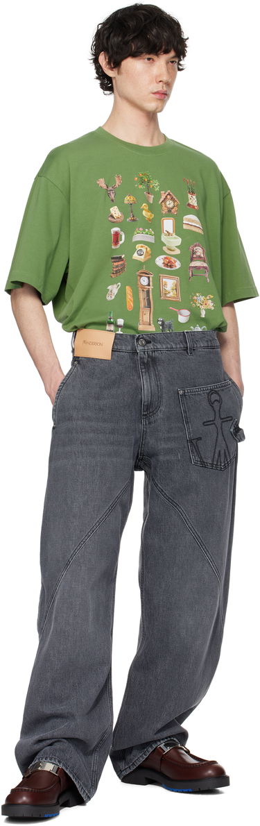 Jeans JW Anderson JW Anderson Twisted Workwear Denim Jeans Grå | DT0110-PG1745, 3