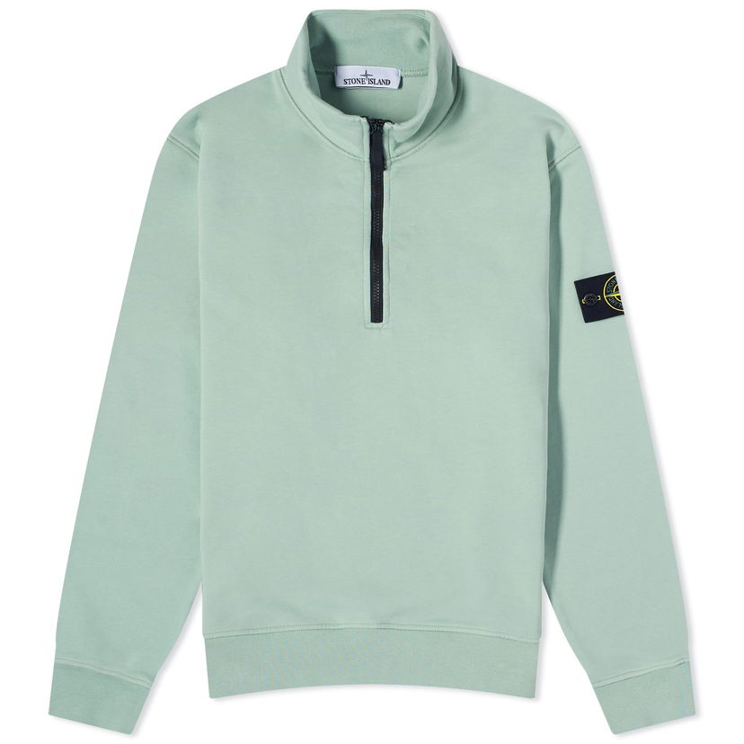Sweater Stone Island Garment Dyed Half Zip Sweat Grøn | 801561951-V0052