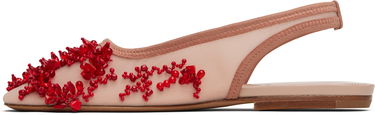 Tilbehør Dries Van Noten Dries Van Noten Slingback Embellished Mesh Flats Lyserød | WS251-1617-803, 2