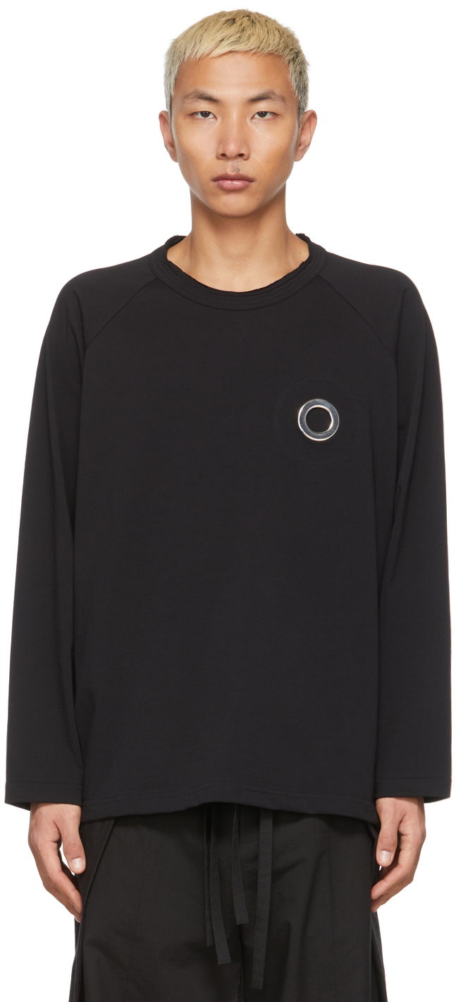 T-shirt Craig Green Eyelet Long Sleeve T-Shirt Sort | CGSS22CJETSS03