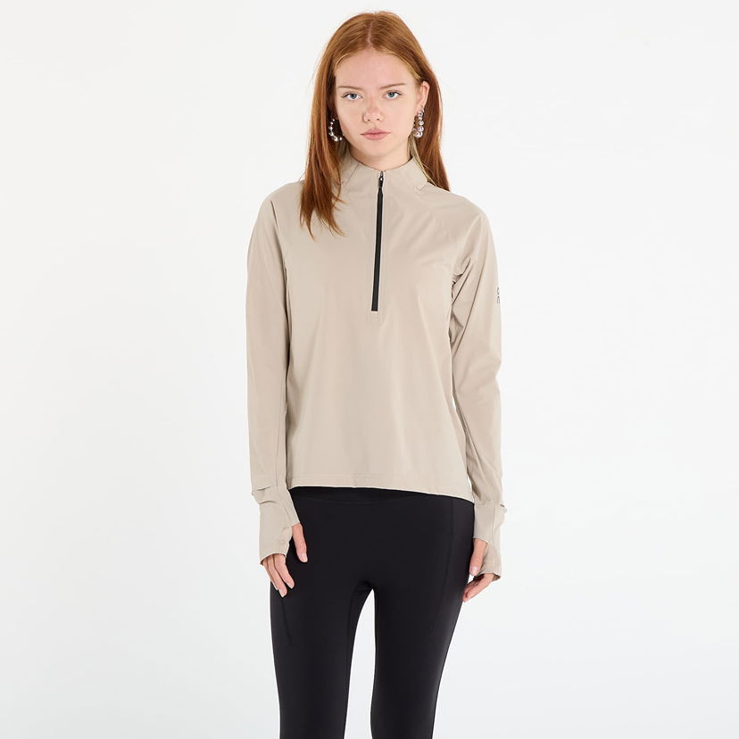 Vindjakke On Running Long Sleeve Quarter-Zip Jacket with Thumbholes Trail Breaker Beige | 1WE30150603