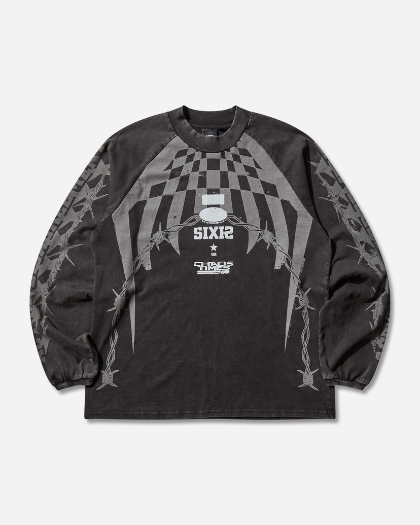 T-shirt Vans Act of Disagreement Hazard Longsleeve T-Shirt Sort | VN000RPWBLK1