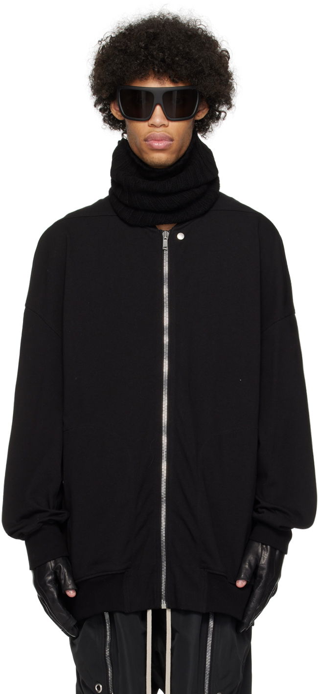 Jakke Rick Owens Jumbo Peter Flight Track Jacket Sort | RU01D3243 BA, 0