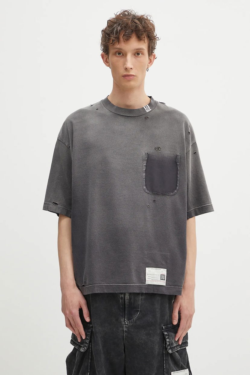 T-shirt Maison MIHARA YASUHIRO Maison MIHARA YASUHIRO Sun Faded Pocket T-Shirt Grå | A14TS611