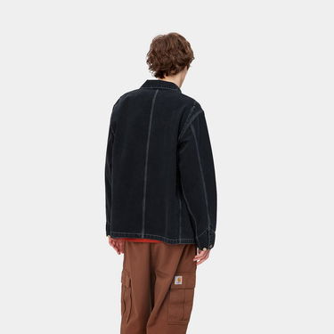 Frakker Carhartt WIP OG Chore Coat "Black heavy stone wash" Sort | I031896_89_60, 4
