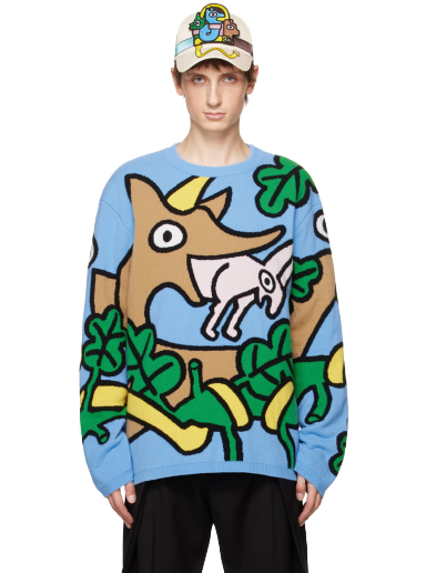 Sweater Walter Van Beirendonck Wisdom Sweater Blå | 5007