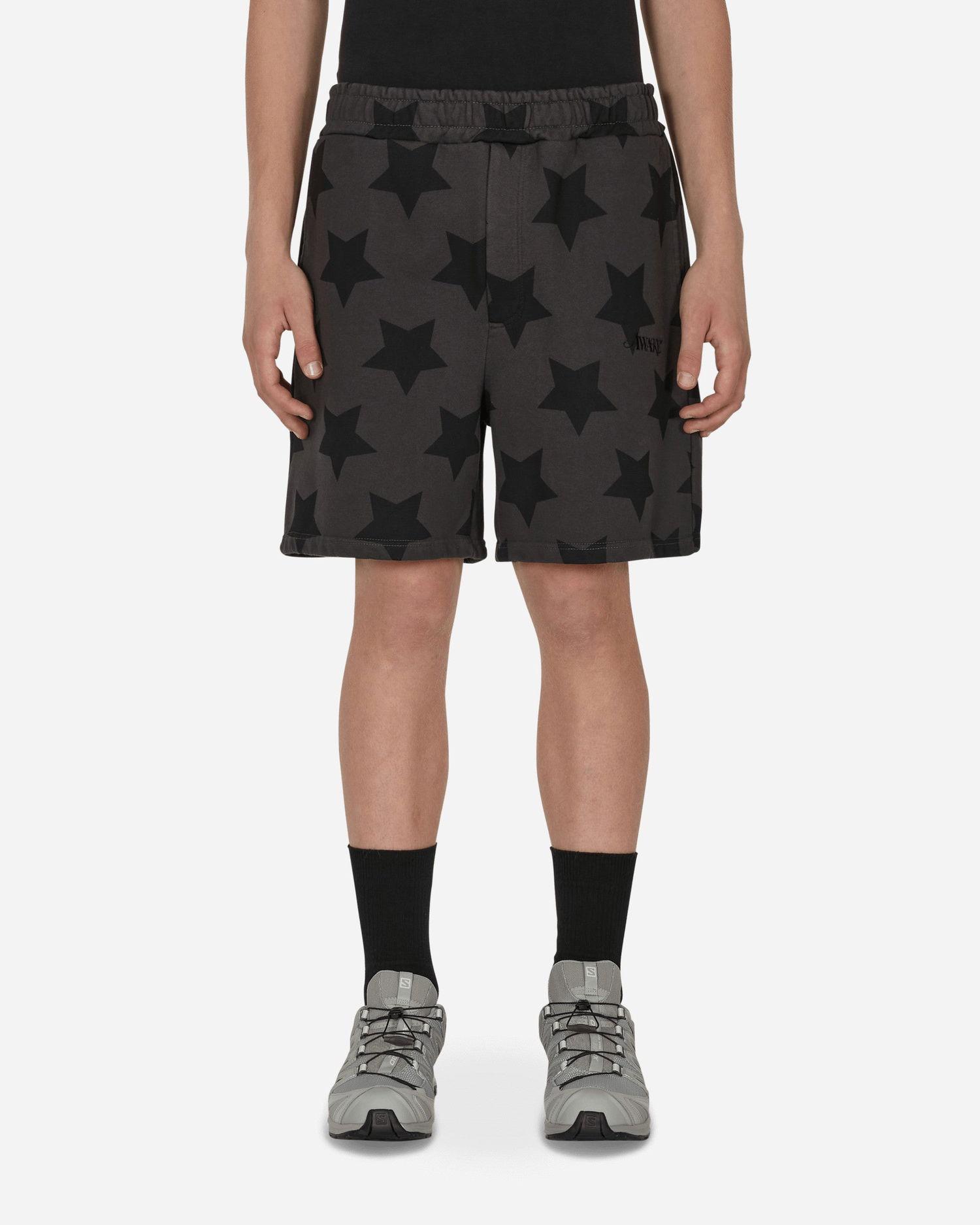 Shorts Awake NY Star Printed Sweatshorts Sort | AWK-SP22-SH001 CHARCOALBLACK, 0