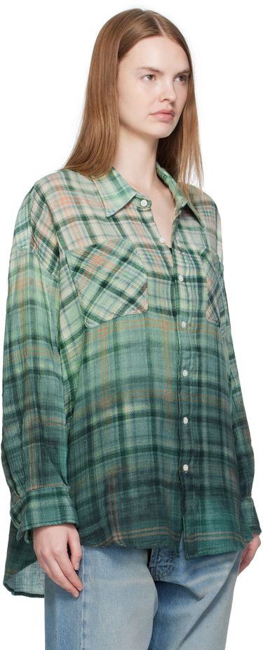 Skjorte R13 R13 Drop Neck Plaid Work Shirt Grøn | R13WR015-R556B, 1