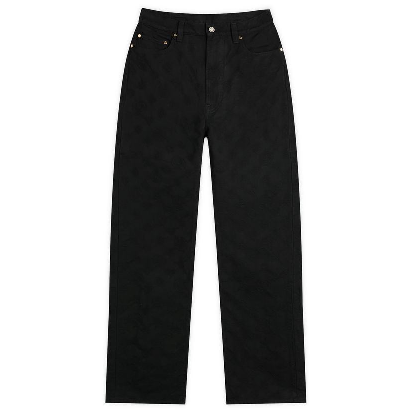 Jeans Casablanca Denim Straight Leg Monogram Jeans Sort | M-AW25-TR-330-01
