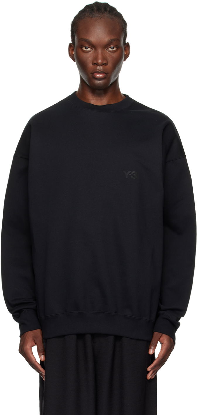 Sweatshirt Y-3 Black Bonded-Logo Sweatshirt Sort | IW0075