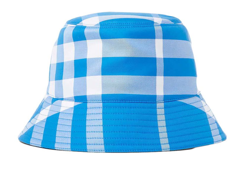 Hat Burberry Check Baseball Cap Blå | 8069368