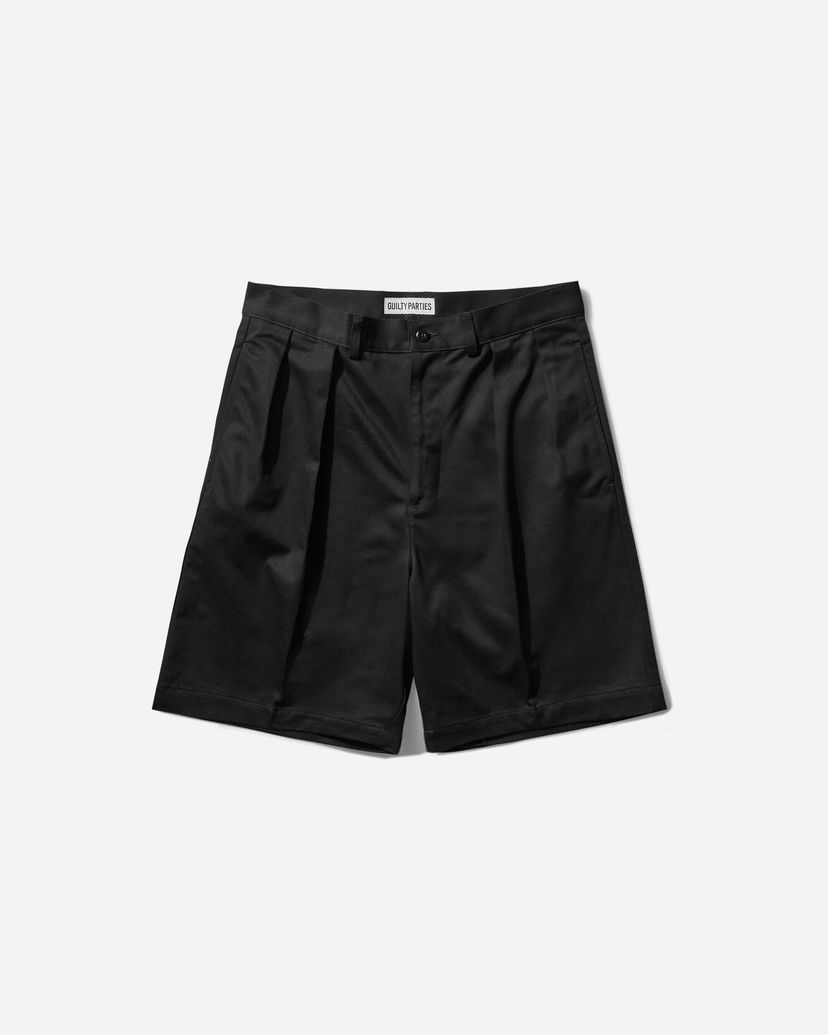 Shorts WACKO MARIA Double Pleated Chino Shorts Sort | 25SS-WMP-PT14 BLACK