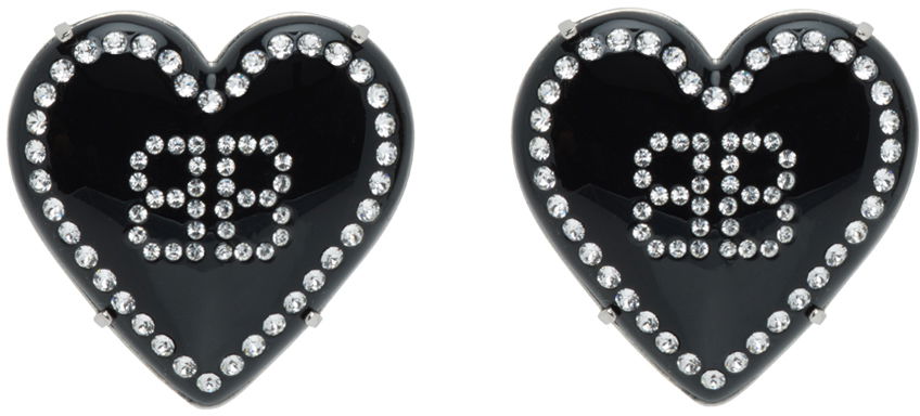 Øreringe Balenciaga Crush 2.0 Earrings Sort | 748106 TZ27X, 0