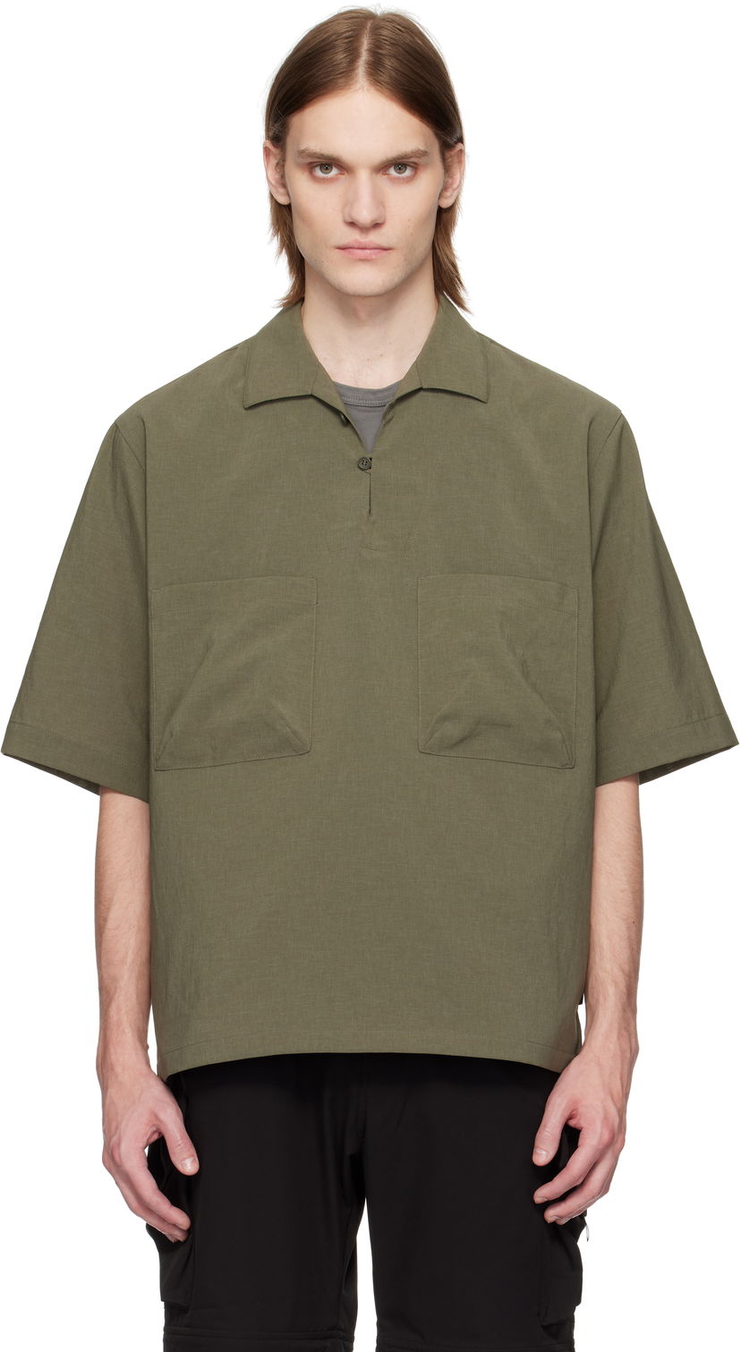 Skjorte Snow Peak Snow Peak Light Poplin Shirt Grøn | SH-25SU004