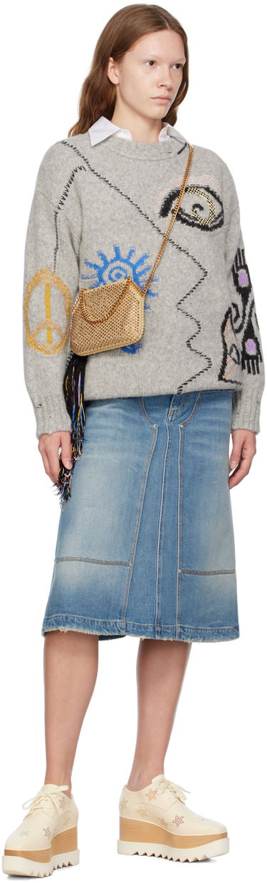 Sweater Stella McCartney Intarsia Knit Sweater Grå | 6K05673S2438, 3