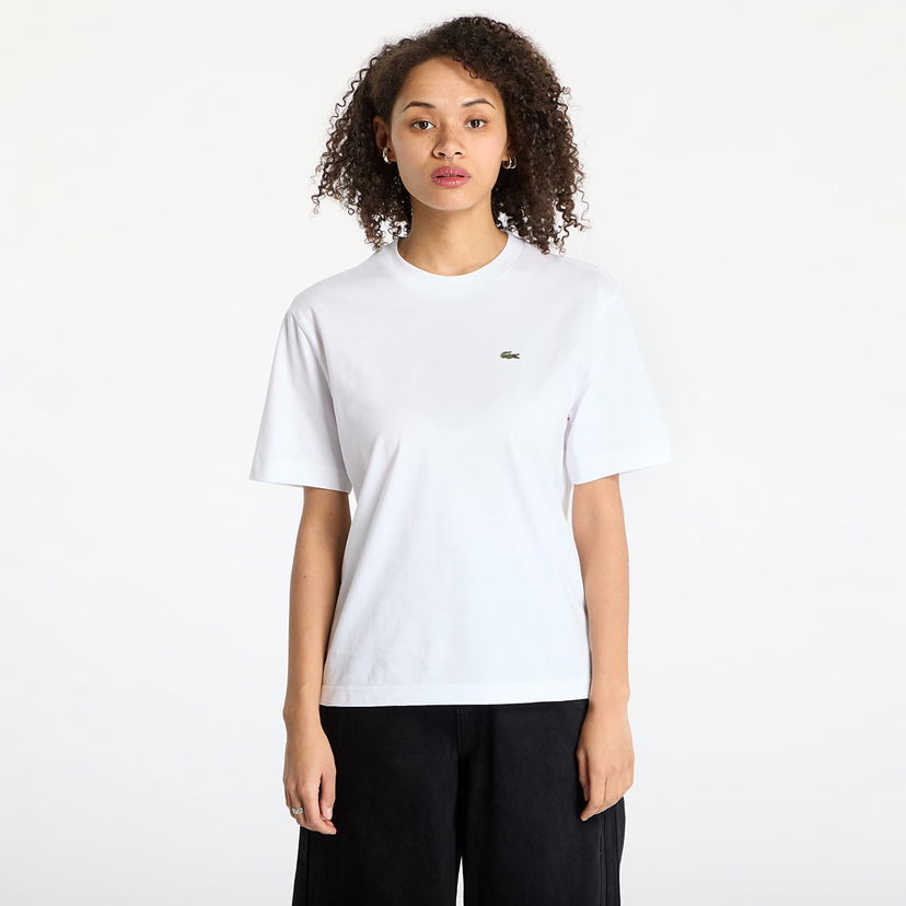 T-shirt Lacoste LACOSTE Soft Cotton T-Shirt Hvid | TF7215 001