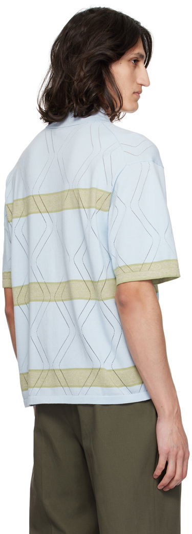 Skjorte Paul Smith Paul Smith Striped Knit Polo Shirt Blå | M1R-629Y-M02314-40, 2